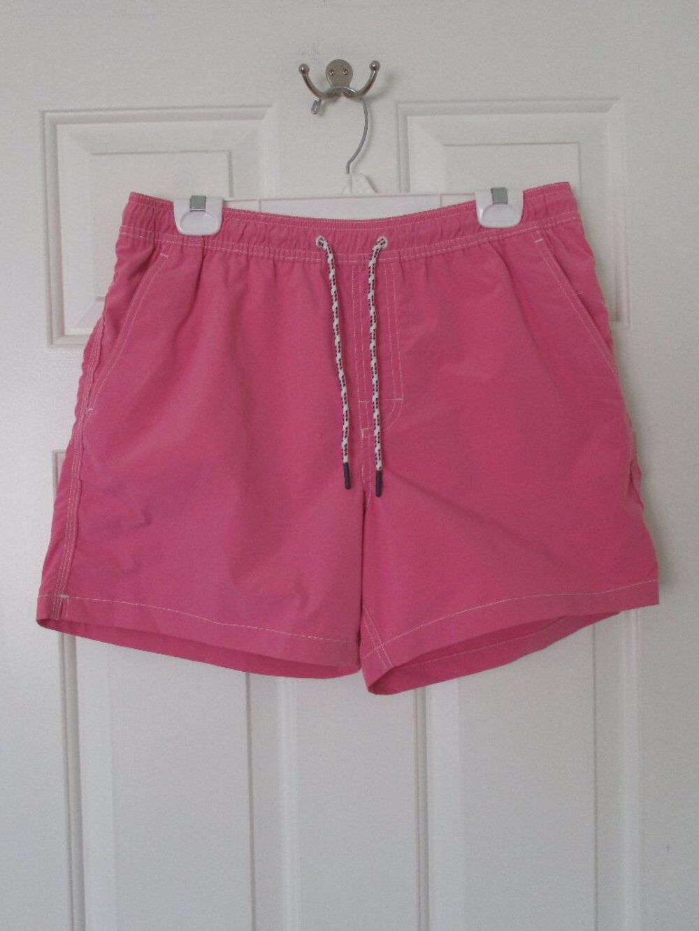 American Eagle Mens Pink Elastic Drawstring 3-Pocket Lined Swim Trunk NWOT - M